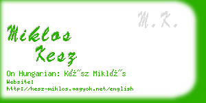 miklos kesz business card